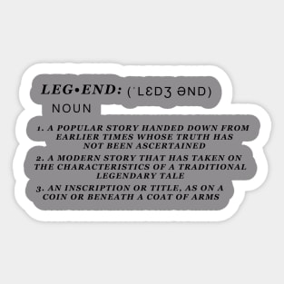 Legend Definition Essential White Edition Sticker